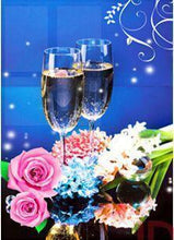 Load image into Gallery viewer, Wine Glass Flowers - Full Drill Diamond Painting
